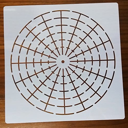 Dot painting stencils are fun and easy to use. You just hold then down with your hand and draw the stencil