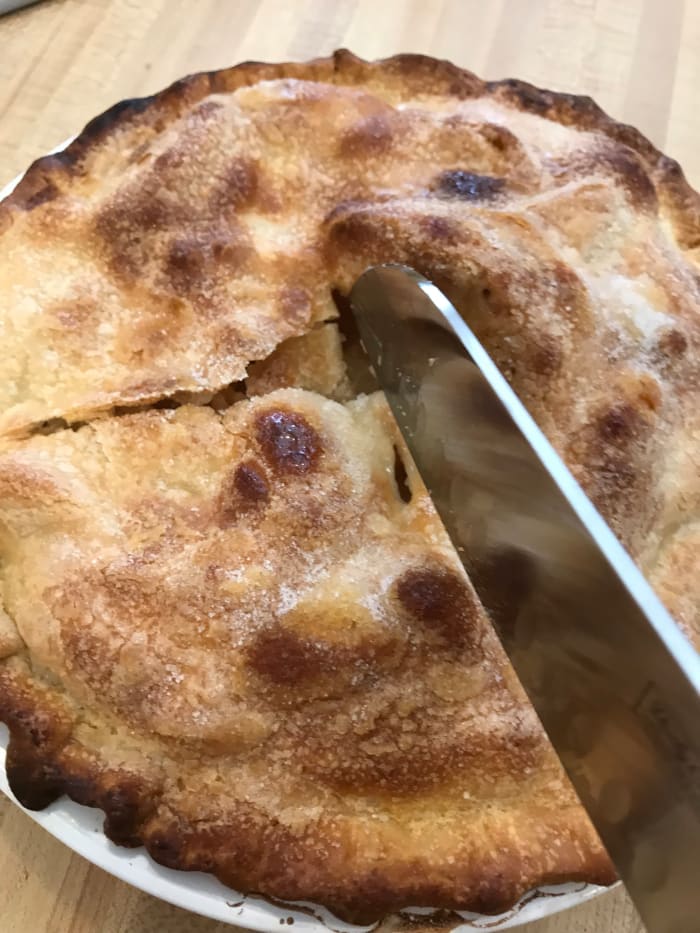 You can always reheat slices for serving warm with ice cream, but let it set first! You'll love the results. Just a bit of patience!