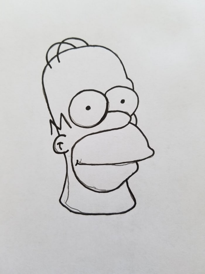 Basic Inked Bootleg Homer SImpson that can still be tweaked and made into a proper funny bootleg to share with friends, and family.