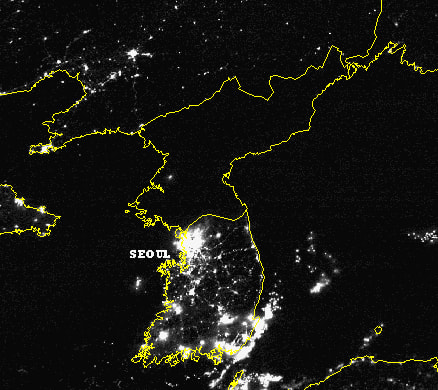 THE SOCIALISTS IN NORTH KOREA ALL USE THE SAME AMOUNT OF ELECTRICITY BUT THOSE IN CAPITALISTS SOUTH KOREA DISTRIBUTE ELECTRICITY UNEQUALLY