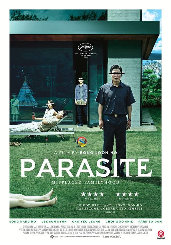 Bong Joon-ho's sensational black comedy "Parasite," nominated in six categories, including best picture, at the upcoming Oscars, has been invited to 57 film festivals and award events across the world, and collected 55 trophies.
