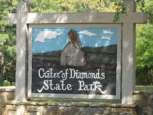 Crater of Diamonds State Park Sign