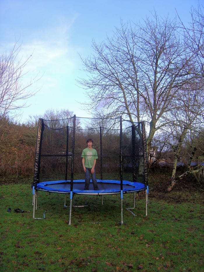 Our new trampoline is great fun for kids and adults alike - but check out safety rules and regs