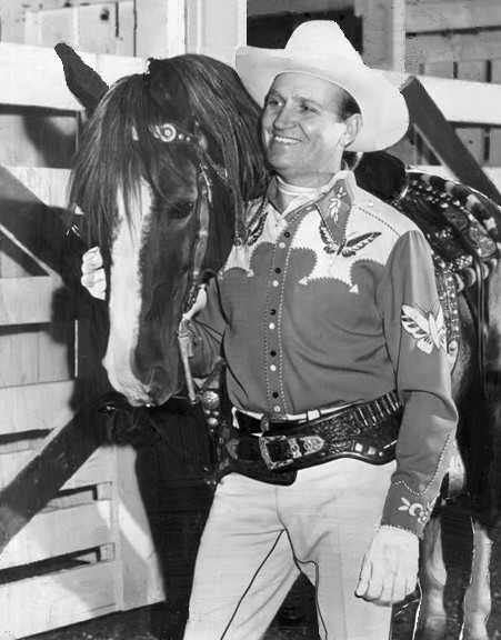 Photo of Gene Autry and Champion from the start of his television series.