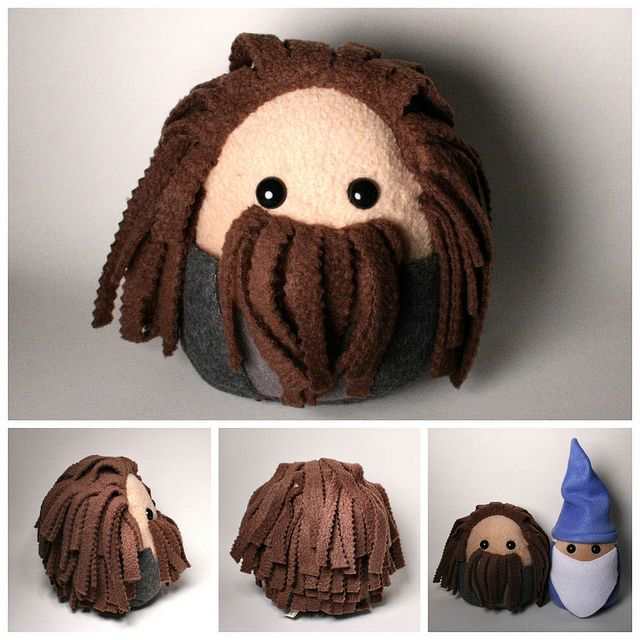 A good way to get inspiration for character softies is from books and movies - although you won't be able to sell these without permission of course. I love these Hagrid and Dumbledore fleece plushies!