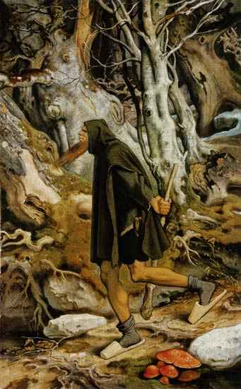 Moritz von Schwind's 1851 painting Ruebezahl features Amanita Muscaria - Magical Mushrooms or Fly Agaric in the common language, just below his main shoes
