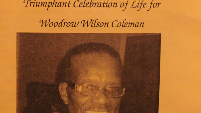 Obituary of my brother, Woodrow Wilson Coleman, who died May 25th, 2011. It is my hope to see him in the resurrection that Jesus spoke of in John 5:28, 29.