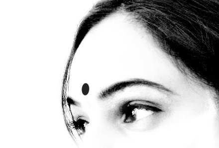 Black dot on the forehead is believed to cure one that has received the evil eye.