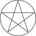Pentacle - used to represent the elements, earth, air, fire, water and spirit and their interconnectivity.