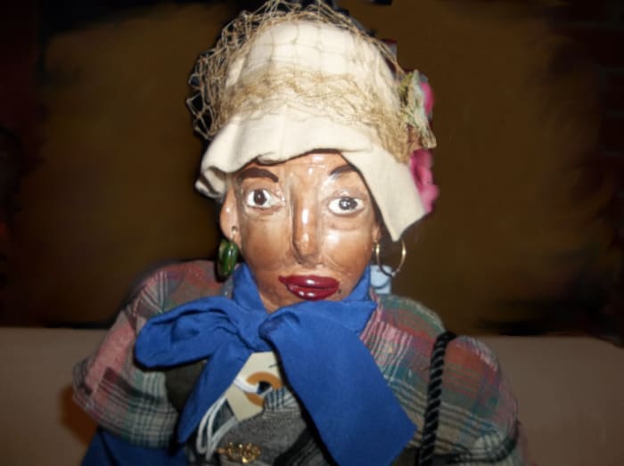 Sybil's dolls all have so much character, they all have wonderful, memorable names. This doll's name is "Miss Jane Hartwell."