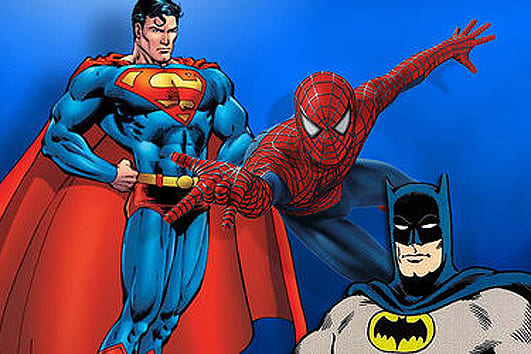Superman, Batman and .... OK Spiderman, this page isn't about you, so just go away and do something useful like - climb a building?