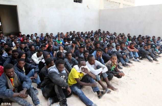 One lot of illegal migrant, collected from the Mediterranean Sea from the Italian navy, They should thank the Italian people and their government for being still alive