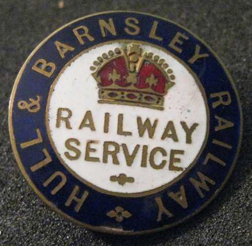 Hull & Barnsley Railway railway service button - the company's original name was the Hull, Barnsley & West Riding Junction Railway