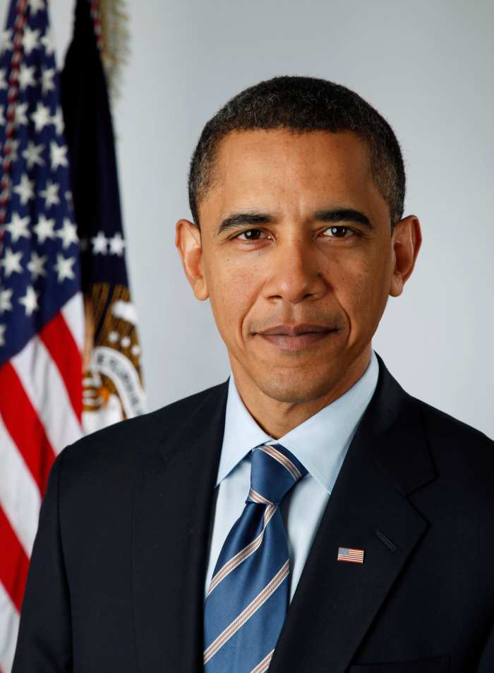 A portrait of Barack Obama.
