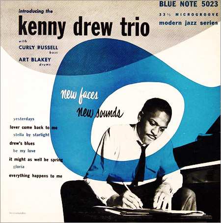 Introducing The Kenny Drew Trio "New Faces, New Sounds" Blue Note Records BLP 5023 10" LP Vinyl Microgroove Record (1953) Album Cover Design by Photo by