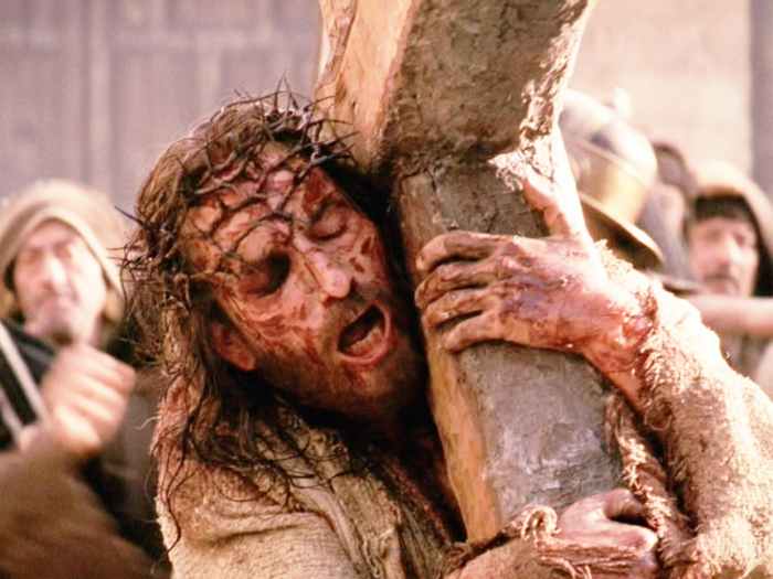 Scene from Mel Gibson's brilliant movie 'The Passion of the Christ" with Jim Caviezel as Jesus