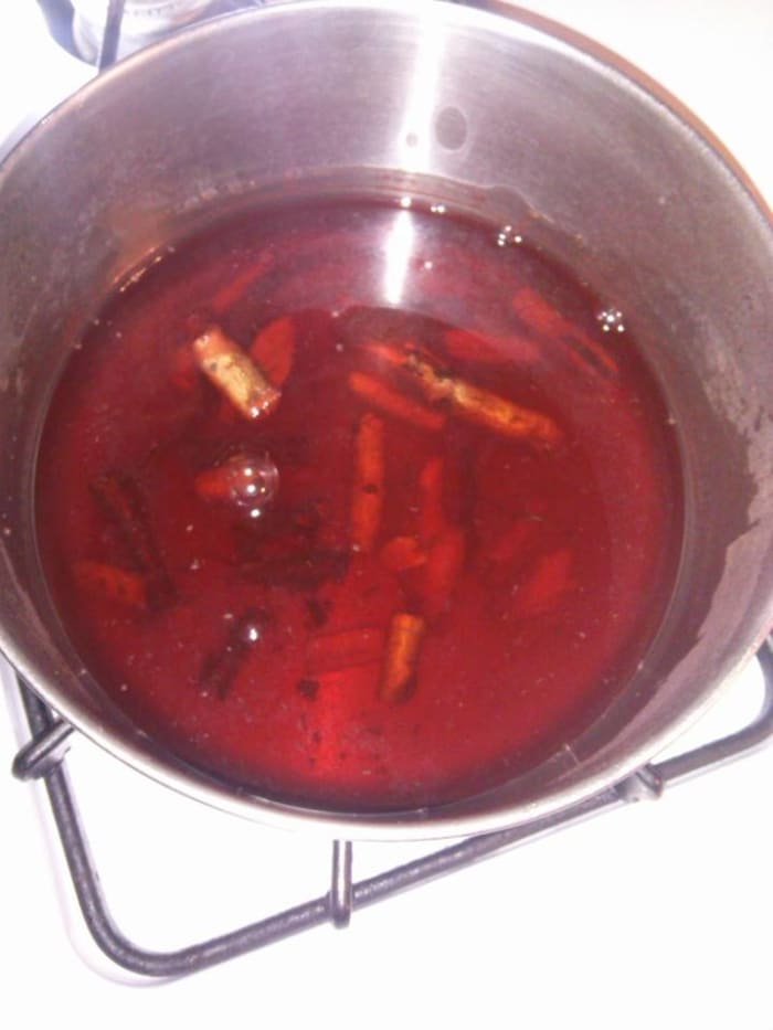 Put the pot on high heat until you reach a rolling boil, them put on low to simmer.