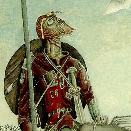Here we show a portion of "The Marsh King's Daughter" - a design by Kay Nielsen from a suite inspired by eponymous classic Fairy Tale by Hans Christian Anderson.