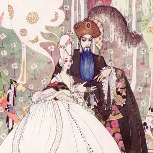 Here we show a portion of "Bluebeard" - a design by Kay Nielsen from a suite inspired by the Fairy Tales of Charles Perrault.