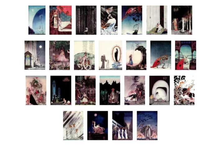 Here we show each of the full-color designs by Kay Nielsen published in "East of the Sun and West of the Moon" (1914).
