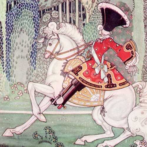 Here we show a portion of "The Sleeping Beauty" - a design by Kay Nielsen from a suite inspired by the Fairy Tales of Charles Perrault.