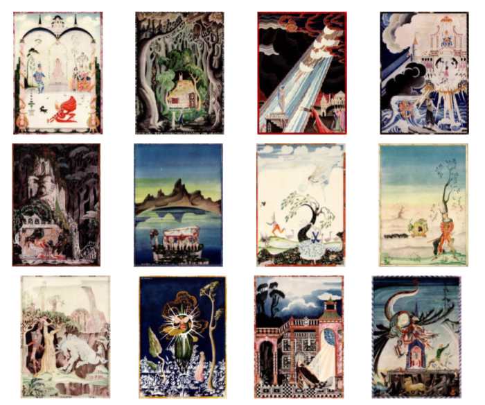 Here we show each of the full-color designs by Kay Nielsen published in "Hansel and Gretel and other stories by the Brothers Grimm" (1925).