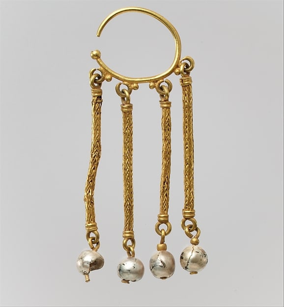 Date: Between 6th and 7th century Medium: Gold, pearls Location: The Met Fifth Avenue in Gallery 302