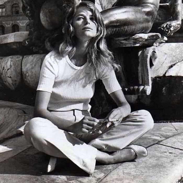 Charlotte Rampling White T-Shirt.