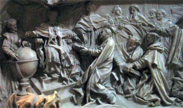 Tomb of Pope Gregory XIII. The guy who believed Jesus Christ could not have been born on year zero and therefore introduced the Gregorian calendar.Birth of Jesus Christ defies all mathematical logic.