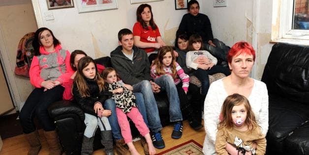 Outside assistance via relatives & from charities are integral parts of life in large families. If it weren't for such assistance, many large families would fall through the socioeconomic cracks into worse poverty.