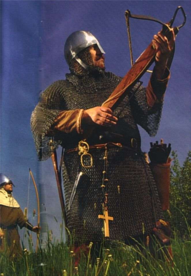 Norman crossbowman - the early crossbows were very simple but effective against an enemy largely unfamiliar with such weaponry