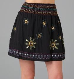 If you aren't ready to go full-on traditional this Cinco de Mayo, this more subdued skirt by Antik Batik is a nice twist on the original.
