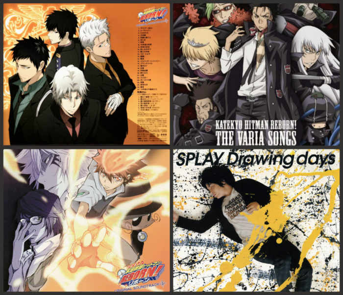 top left http://thatssumanime.files.wordpress.com/2009/03/katekyo-hitman-reborn-ost-back-cover.jpg?w=480&h=412 top right http://www.downloadost.com/ost/big-kateikyoushi-hitman-reborn-character-song-album-the-varia-songs-ost.jpg