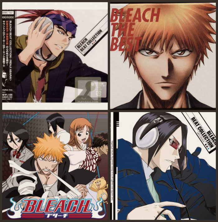 top left http://covers.mp3eagle.com/covers/34/34859/alb_140579_big2.jpg top right http://i432.photobucket.com/albums/qq44/huckenbecker/Soundtrack%20Anime%20GL/BleachOST.jpg