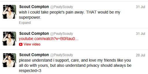 Scout starred with Kristen in 'The Runaways' as Lita Ford; and is well-known for being one of Kristen Stewart's BFF's. This is what she had to say on Twitter days after the scandal came down in 2012.