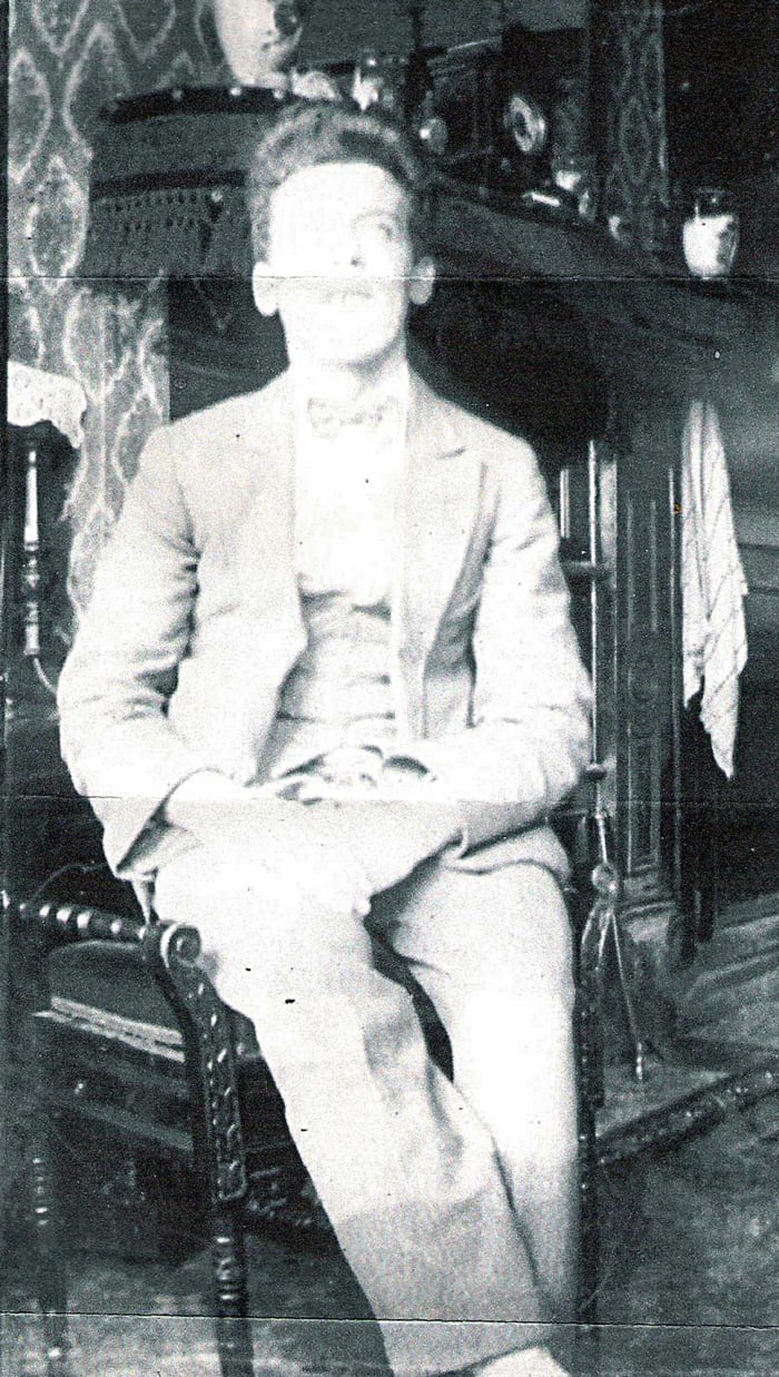 My grandad, Frank Trigg, in his wedding suit on the day of his marriage in 1927 to my grandma, Ivy Garnham. Grandad was 21 years old.