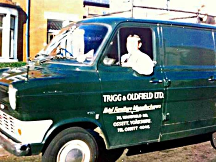 Grandad in his works van, which he used when he drove over to Blackpool to visit us when I was a kid.