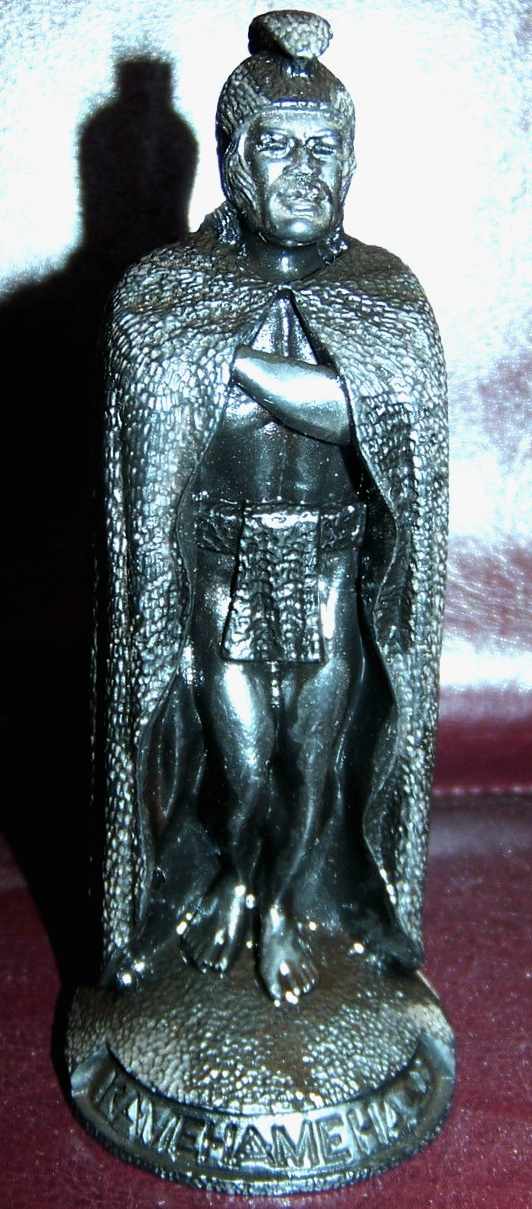 A very vintage and one of the early CoCo Joe Lava Rock Carving of King Kamehameha 1 of Hawaii. it is approximately 5 1/2" tall