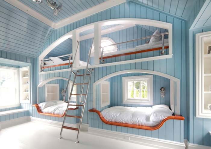 If you have a large family a custom built quad bunk bed might be worth the money considering the alternative of purchasing a larger home with more bedrooms.
