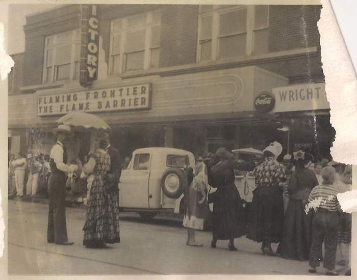 Photo taken in 1965. This is how the Victory Theater in Poteau would have looked during President Kennedy's visit.