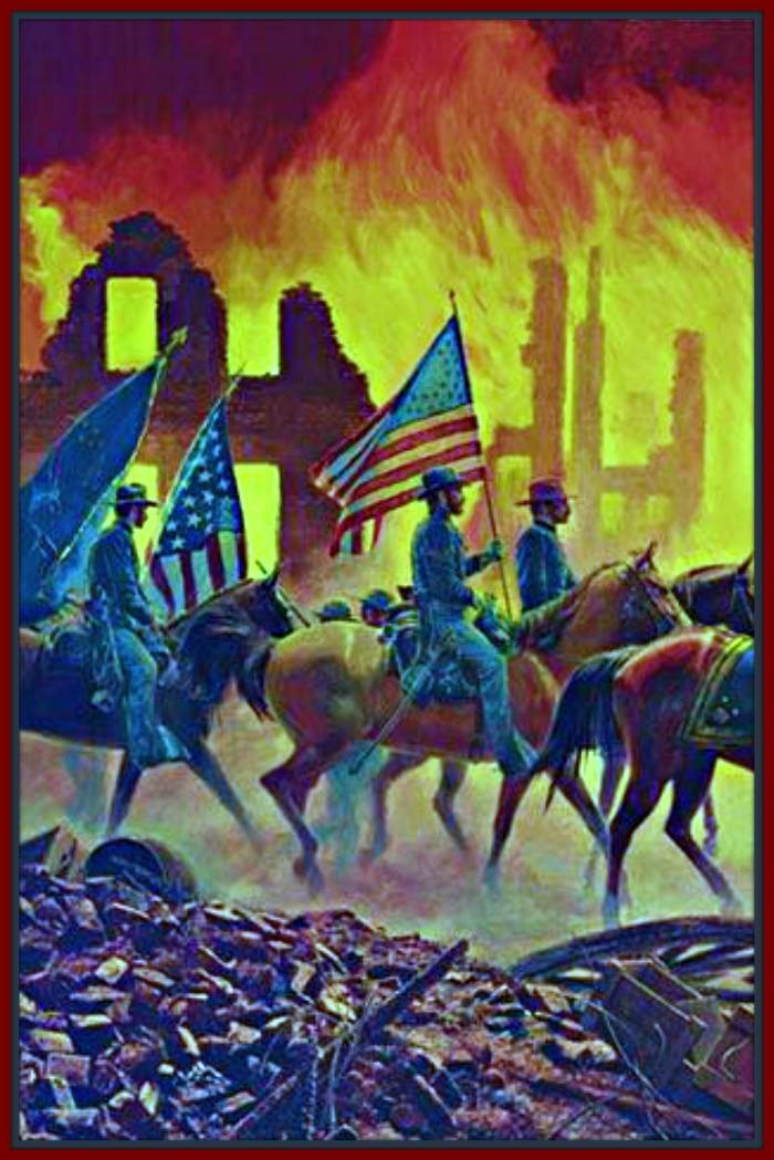 The destruction of towns and cities in the South was unparalleled in the Civil War. This was truly the first modern war.
