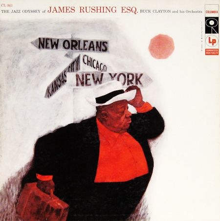 1956 Jimmy Rushing "The Jazz Odyssey of James Rushing Esq" Columbia Records 963 12" Vinyl Record (1956) Album Cover Art by Tom Allen Design by Neil Fujita