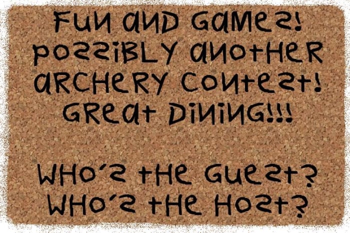 set them free in a place like the sherwood forest and what do you expect from men as merry as these ... even richard the lionhearted joins in and has fun ... and games ... of course the food is at lionheart's expense!