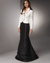 Carmen Marc Valvo taffeta blouse & skirt, $480-$545, available at neimanmarcus.com. Photo credit- neimanmarcus.com
