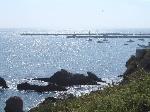 The Jetty (Breakwater) - on the other side of jetty is the famous "wedge" where the waves can break 12 ft. high in strom