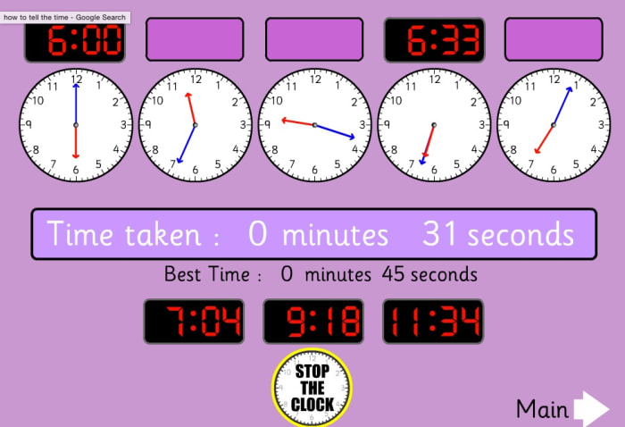 Telling Time Interactive Games - 8 Fun-filled Ways for Learning to Tell ...