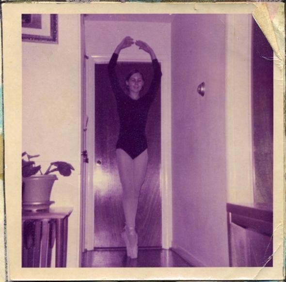 Here I am doing my thing on pointe in the hallway. I'm sure everyone in the family grew weary of my perpetual dancing.