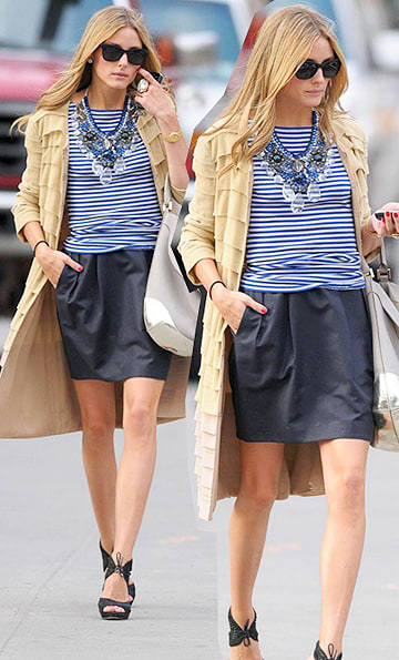 Olivia Palermo: Chunky necklaces are AMAZING third pieces which can turn your outfit from casual to dressy by themselves. But remember, don't over accessorize when you wear a chunky necklace else things might look too bulky.