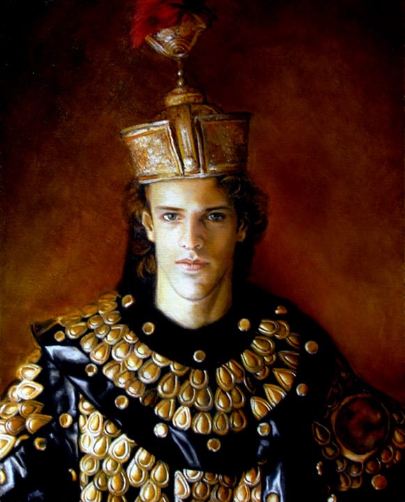 "Portrait of the Rock Star in Oriental Costume" - photograph and original artwork by the author, sockii.