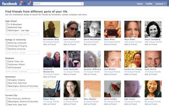 Facebook users can keep track of how many friends they have and see how many friends other users have.